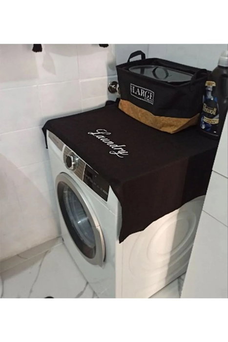 Mijölnir 9998 Funda para Lavadora de Gabardina Negra 90x60 cm